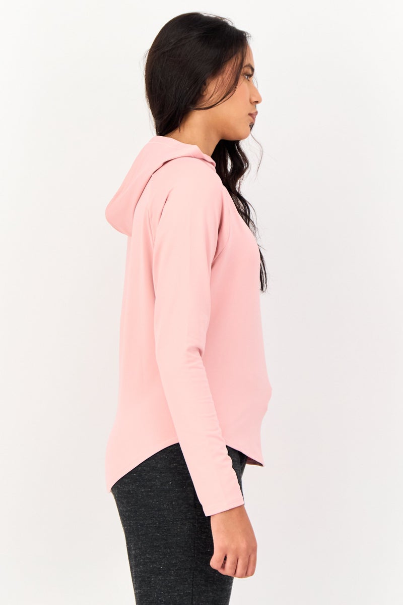PUMA هودي تدريب بأكمام طويلة للنساء، لون خوخي - Image 3