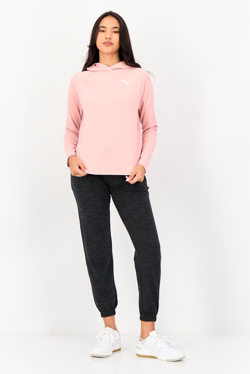 PUMA هودي تدريب بأكمام طويلة للنساء، لون خوخي - Image 4