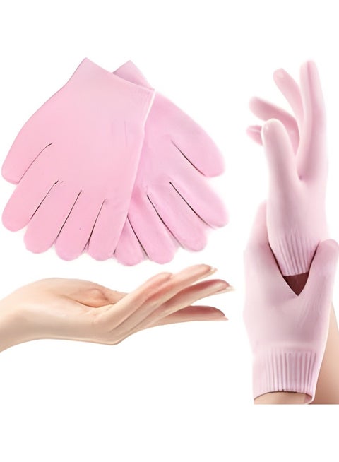 Silicone Gel Hand Care Gloves, Moisturizing Spa Gel Gloves, Aloe Vera Lotion Gloves for Repairing Dry, Cracked Hands, Eczema, and Softening Rough Skin, One Size Fits All
