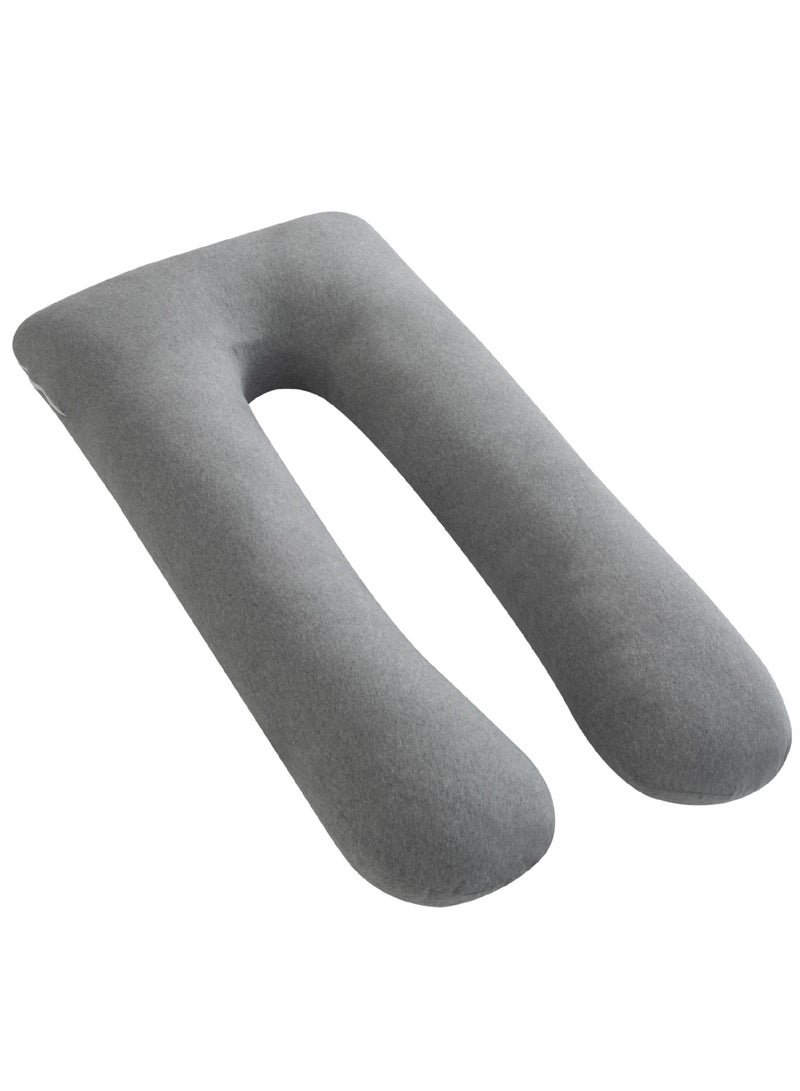 MOON Organic U Shaped  Maternity pillow - Light Grey - Image 1