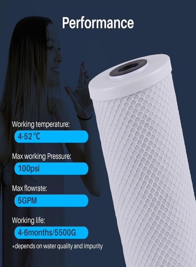 CFS - 1 Pack Large Capacity Granulated Activated Carbon Water Filter Cartridges Compatible with 4WH-HDGAC-F01 Models - Reduces Sediment and Chlorine Taste & Odor - Replacement Water Filter Cartridge - Image 4