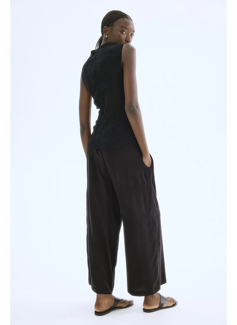 اتش اند ام Cropped pull-on trousers