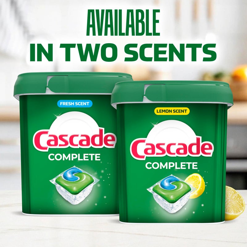 Cascade Complete Action Dishwasher Detergent Pods Fresh Scent Dishwasher Pods and Tablets, Powerful Dishwashing Detergent for Spotless Dishes, Grease-Fighting Dish Pods and Dish Tabs, 43 Count - Image 5