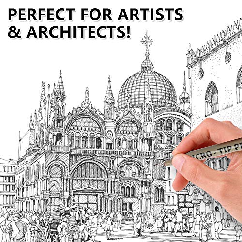 Shuttle Art 18-Pack Micro-line Pens - 11 Waterproof Archival Ink Colors in 0.3MM Felt Tip & 7 Blacks in 0.15-0.5MM For Journaling, Illustrating & Drawing - Image 5