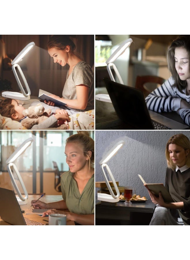 مصباح مكتب LED قابل للتعتيم، اباجورة قراءة مع منفذ شحن USB و3 اوضاع الوان LED كمبيوتر/الطاولة/المكتب، تحكم زجاجي بالعين، مصباح مكتب للعمل - Image 2