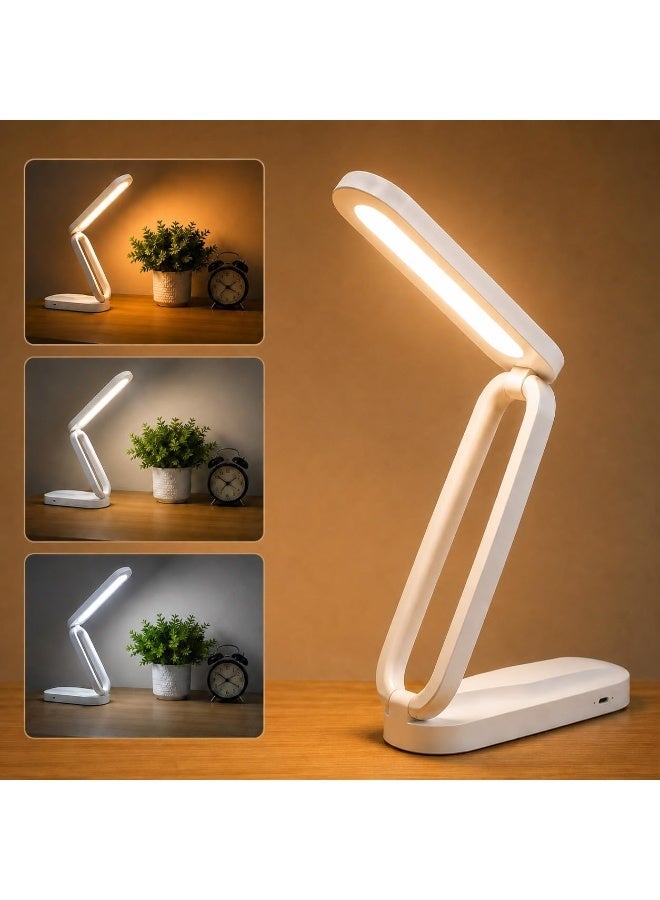 مصباح مكتب LED قابل للتعتيم، اباجورة قراءة مع منفذ شحن USB و3 اوضاع الوان LED كمبيوتر/الطاولة/المكتب، تحكم زجاجي بالعين، مصباح مكتب للعمل - Image 1