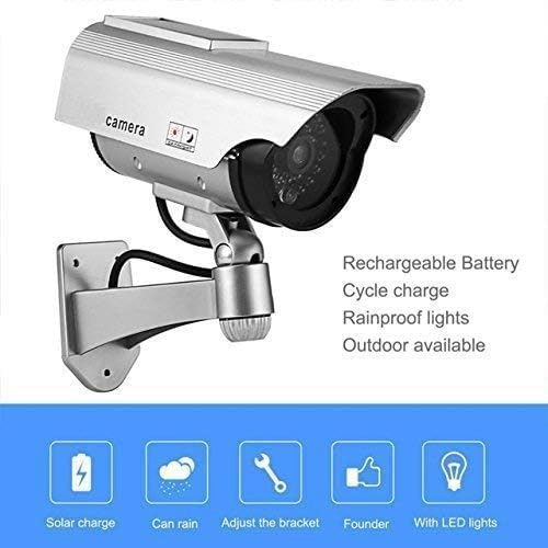 Jig-Tik IR Security CCTV False Outdoor Camera Fake Dummy Security Camera Realistic Looking Dummy CCTV Fake Bullet Pack of 1 - Image 2