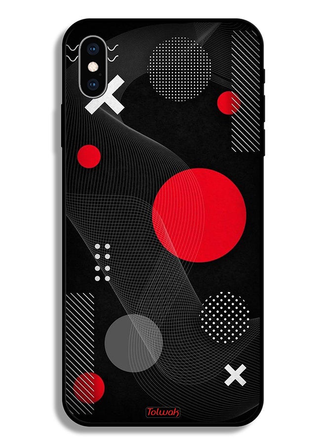 Tolwak Apple iPhone XS Max Protective Case Round And Cross Shape Pattern - Image 2