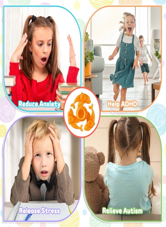 جيجيلي ١٢٠ قطعة من ألعاب فيدجيت سبينر كجوائز للفصول الدراسية، مجموعة ألعاب فيدجيت صغيرة للأطفال لتخفيف القلق والتوتر، مناسبة للأطفال المصابين بالتوحد واضطراب فرط الحركة ونقص الانتباه، حشوات لسلال عيد الفصح، هدايا لحفلات أعياد الميلاد، حشوات لأكياس الهدايا، ألعاب صندوق الكنز - Image 4