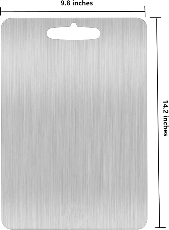 PEZYOX Chopping Board Stainless Steel Metal Cutting KitchenHeavy Duty ChopingBoard VegetableFruit Cutter Meats vegitable Chopper Boards - Image 5