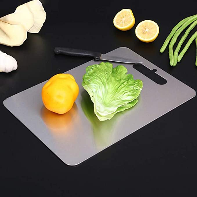 PEZYOX Chopping Board Stainless Steel Metal Cutting KitchenHeavy Duty ChopingBoard VegetableFruit Cutter Meats vegitable Chopper Boards - Image 3