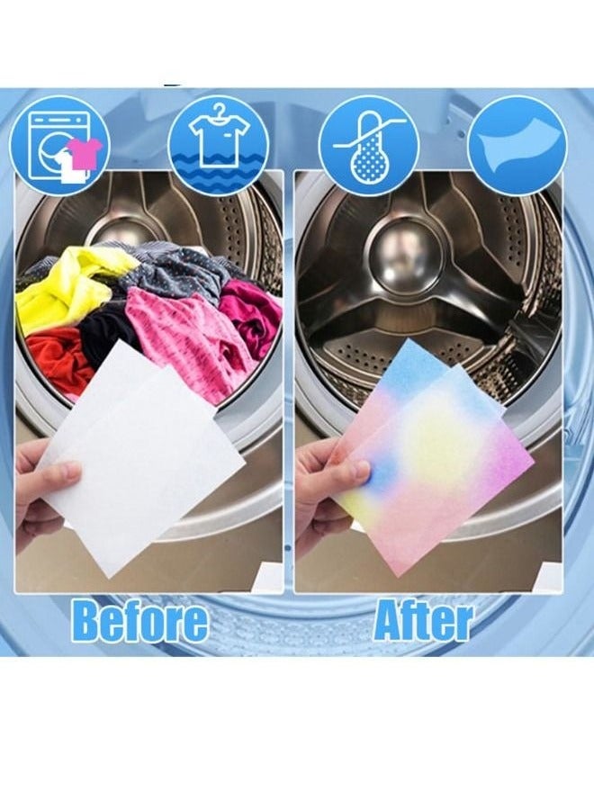Generic 30 Pieces of colored laundry sheets for washing absorbing and picking up color Anti-dyeing Preserves the original colors of the clothes and prevents color mixing Distinctive laundry accessories  - Image 3