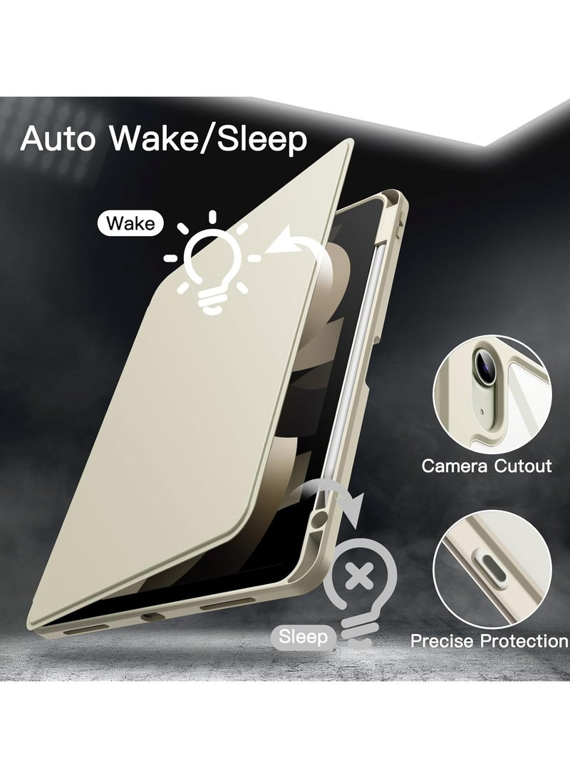 DUSALA 2 in 1 Rotating Case for iPad 10th Generation 10.9 inch (2022) with Pencil Holder,360 Degree Rotation Protective Stand Slim Cover Clear Back, Auto Wake/Sleep iPad 10th With Tempered Glass - Image 5