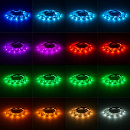 Gesto Copper 5 Meter RGB LED Strip Light With Adaptor,300 Leds 5050 Multicolor Strip With 16-Mode Remote Control & Adhesive,LED Strip For TV,Gaming Setup,Ceiling,Bedroom,Party,Diwali & Home Decoration - Image 5