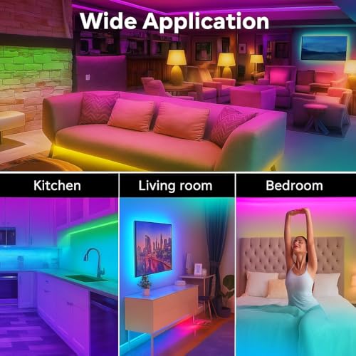 Gesto Copper 5 Meter RGB LED Strip Light With Adaptor,300 Leds 5050 Multicolor Strip With 16-Mode Remote Control & Adhesive,LED Strip For TV,Gaming Setup,Ceiling,Bedroom,Party,Diwali & Home Decoration - Image 4