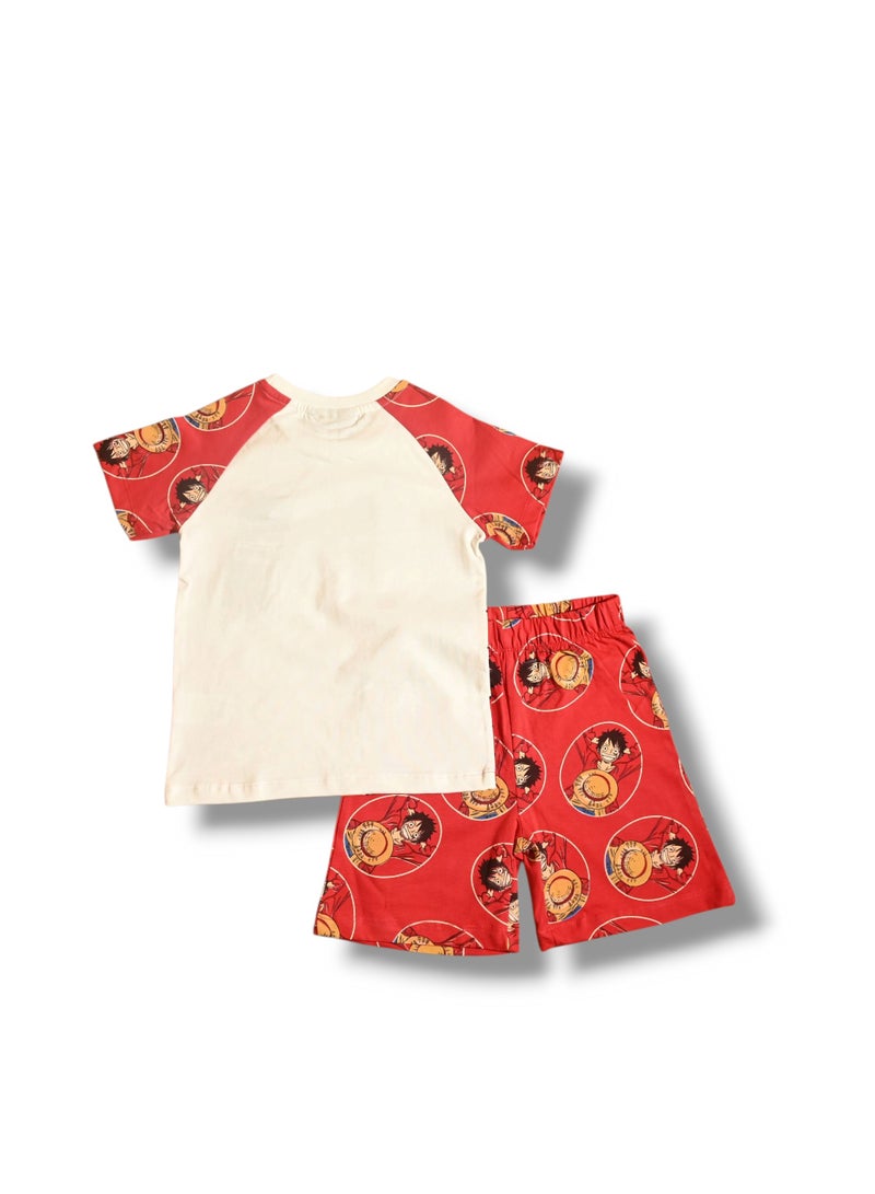 وان بيس قطعة واحدة - طقم تي شيرت وشورت للأولاد - Image 4