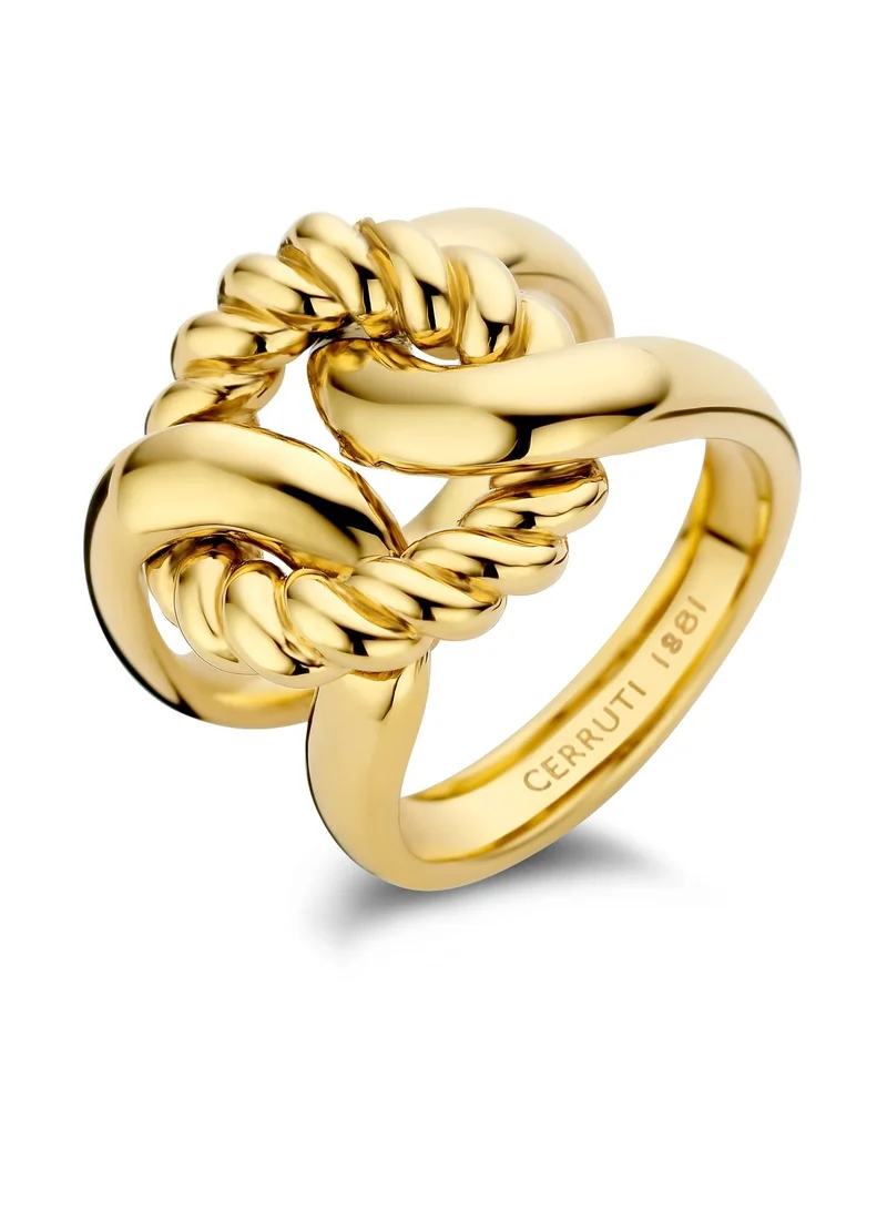 شيروتي 1881 خاتم نسائي كوتور آيكونيك كابل مطلي بالذهب