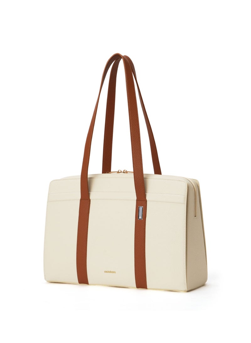 Mokobara The Celeste Tote Bag - Premium Vegan Leather | Coconut Cream 2.0 - Image 1