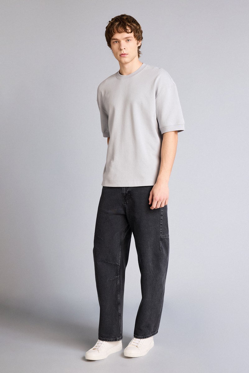 DeFacto Grey Man Loose Fit T-Shirt Casual - Image 2