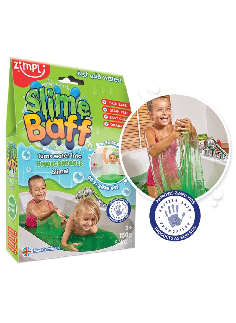 زيمبلي كيدز Slime Baff Gunky Green Bath Slime Powder, 150g Sensory Play Bath Fun for Kids - Image 2