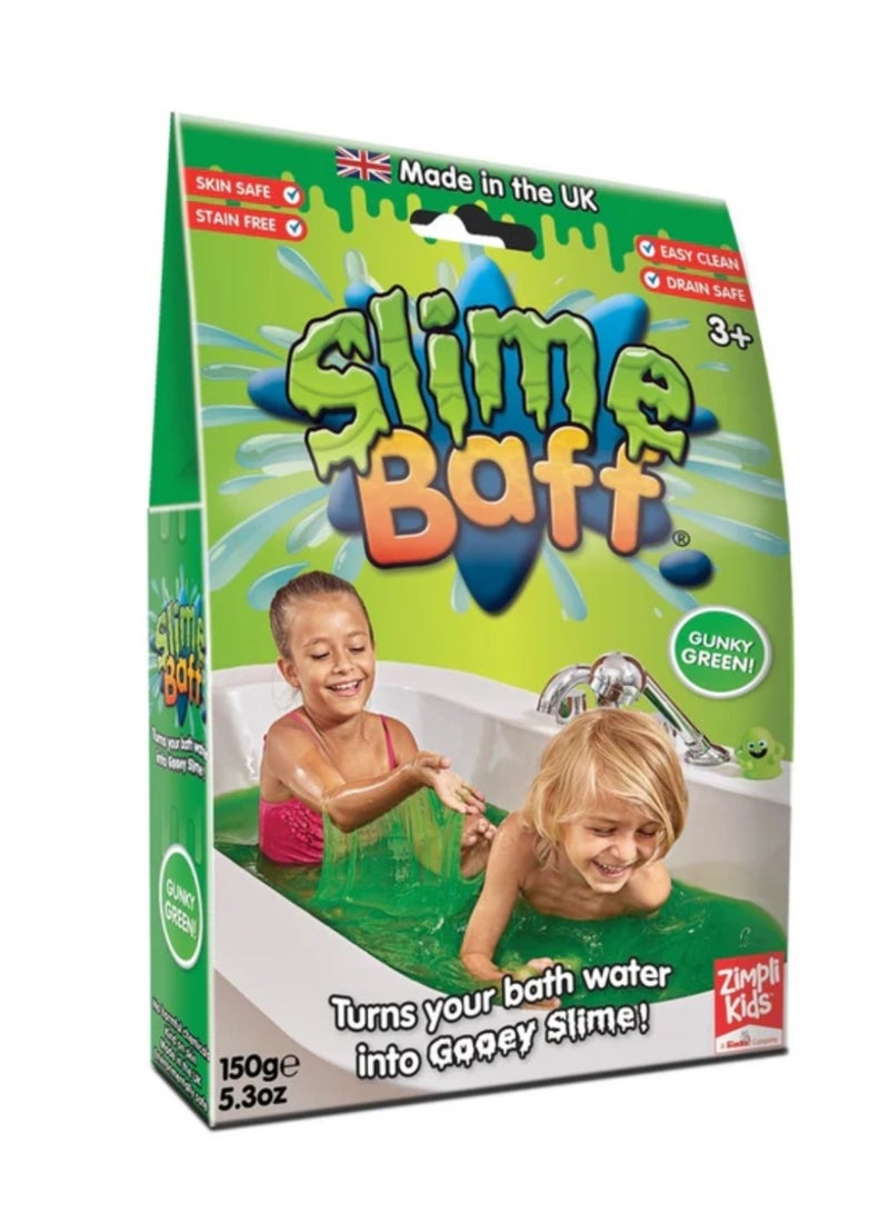 زيمبلي كيدز Slime Baff Gunky Green Bath Slime Powder, 150g Sensory Play Bath Fun for Kids - Image 1