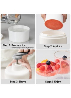 Badelite Ice Shaver Manual Snow Cone Machine Protable Shaved Ice Maker Ice Crusher with 3 Free Ice Boxes  - Image 3