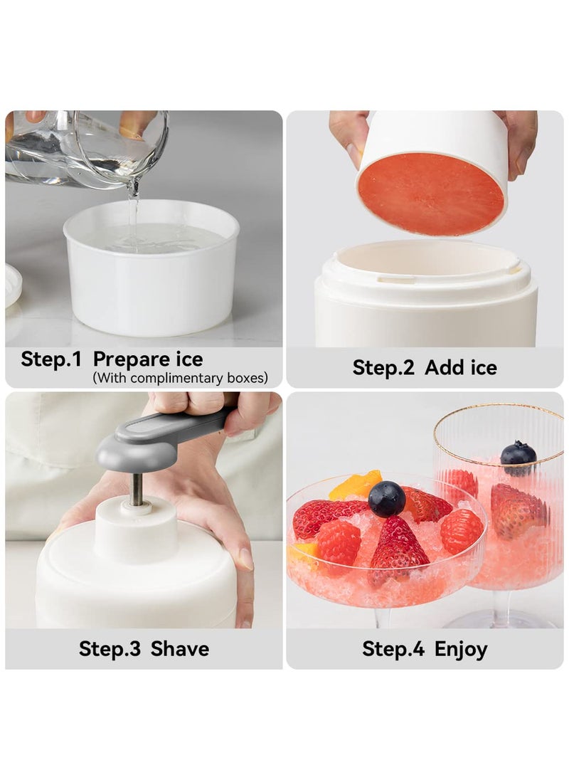 Badelite - Ice Shaver Manual Snow Cone Machine Protable Shaved Ice Maker Ice Crusher with 3 Free Ice Boxes - Image 1