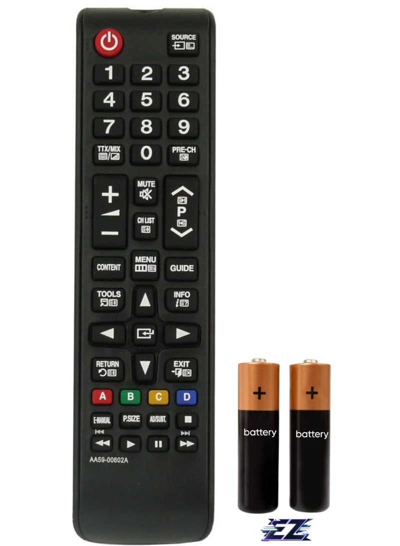 PopZa Replacement Remote Control AA59-00602A for Samsung AA5900602A LED Smart TV with battery - Image 1