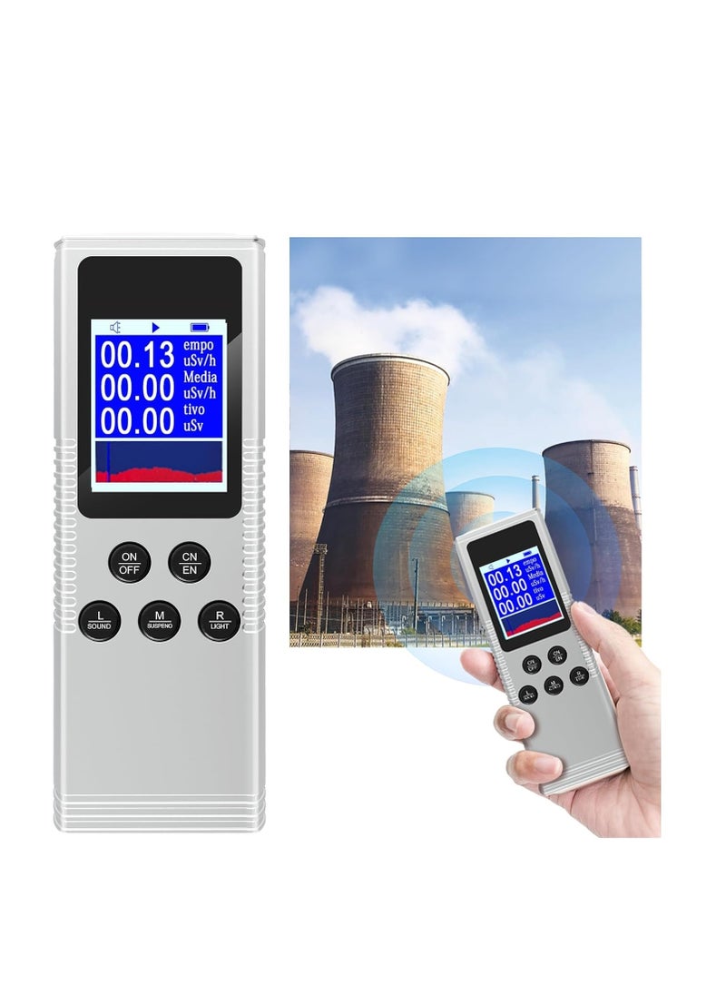 Excefore - Geiger Counter Dosimeter for Nuclear Radiation, Portable Radiation Detector, Rechargeable Radiation Monitor with LCD Display, for Measuring Radioactivity Radiation Detection Device X γ β Rays - Image 1