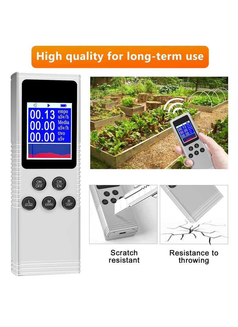 Excefore - Geiger Counter Dosimeter for Nuclear Radiation, Portable Radiation Detector, Rechargeable Radiation Monitor with LCD Display, for Measuring Radioactivity Radiation Detection Device X γ β Rays - Image 1