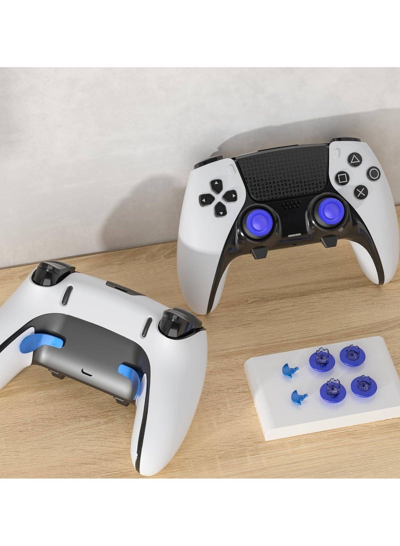 porodo Gaming PS5 Edge Controller 8 in 1 Thumb Stick Caps + Back Buttons Combo -Blue  - Image 4