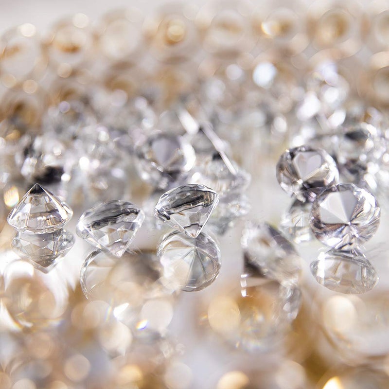 QFkris 20mm (0.8in) Crystal Diamond Collectible Figurines Home Decor, Glass Christmas Ornaments,Wedding Table Decoration, Glass Paperweight Pack of 36 (clear) - Image 5