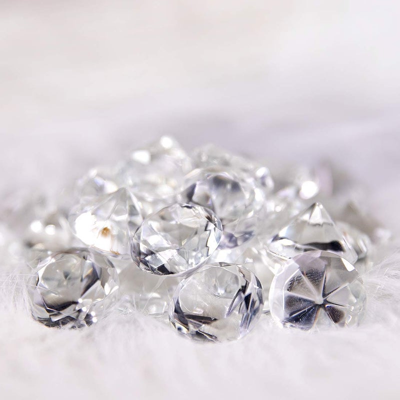 QFkris 20mm (0.8in) Crystal Diamond Collectible Figurines Home Decor, Glass Christmas Ornaments,Wedding Table Decoration, Glass Paperweight Pack of 36 (clear) - Image 3