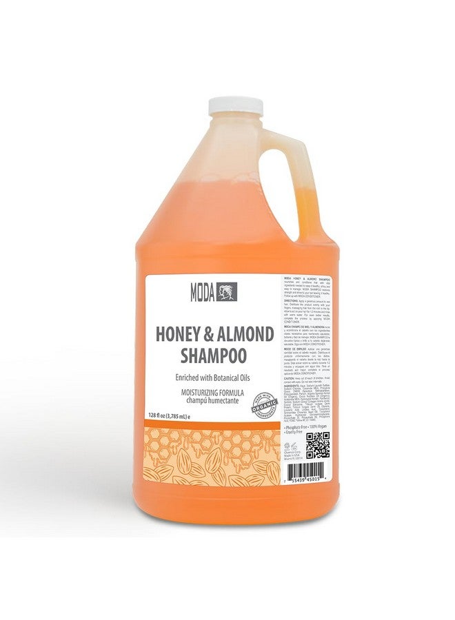 MODA - Moisturizing Shampoo for All Hair Types, Honey Almond, 128 Oz, Professional - Deeply Cleanses and Conditions, Strengthens, Restores and Shine your Hair - Image 1