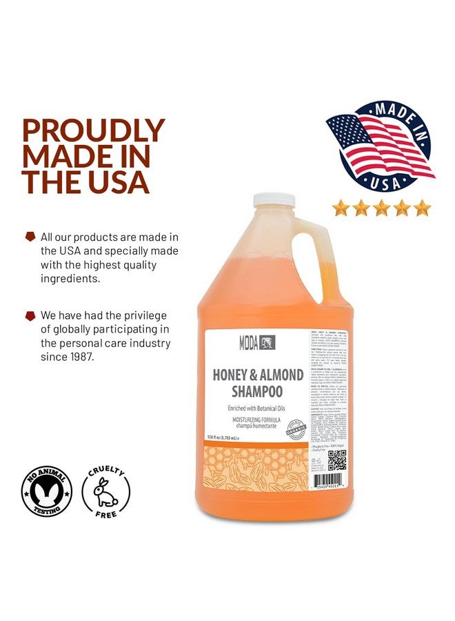 MODA - Moisturizing Shampoo for All Hair Types, Honey Almond, 128 Oz, Professional - Deeply Cleanses and Conditions, Strengthens, Restores and Shine your Hair - Image 4