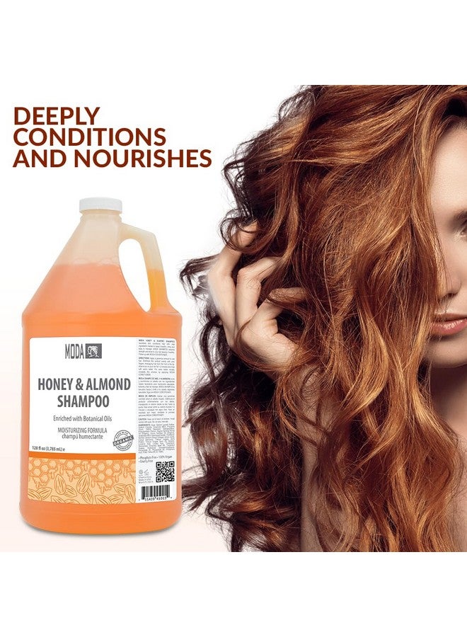 MODA - Moisturizing Shampoo for All Hair Types, Honey Almond, 128 Oz, Professional - Deeply Cleanses and Conditions, Strengthens, Restores and Shine your Hair - Image 3