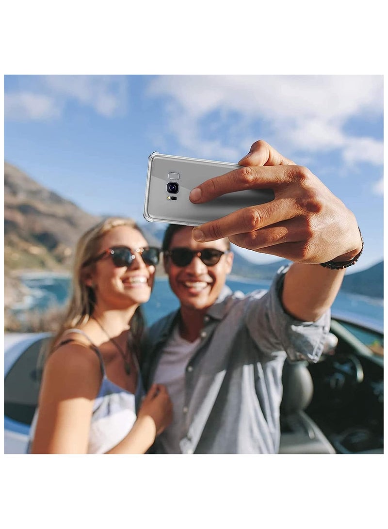 جراب شفاف لهاتف Samsung S8 Plus، غطاء خلفي مرن من السيليكون الشفاف الناعم مع حماية للكاميرا ومصد مقاوم للصدمات لهاتف S8+ شفاف - Image 4