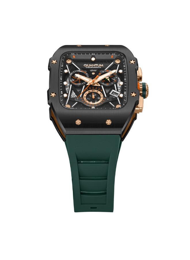 Quantum Men's Silicone Chronograph Watch HNG1080.451 - 43 mm - Image 5