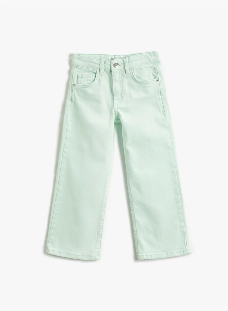 كوتون Straight Jeans - Pockets Relax Fit