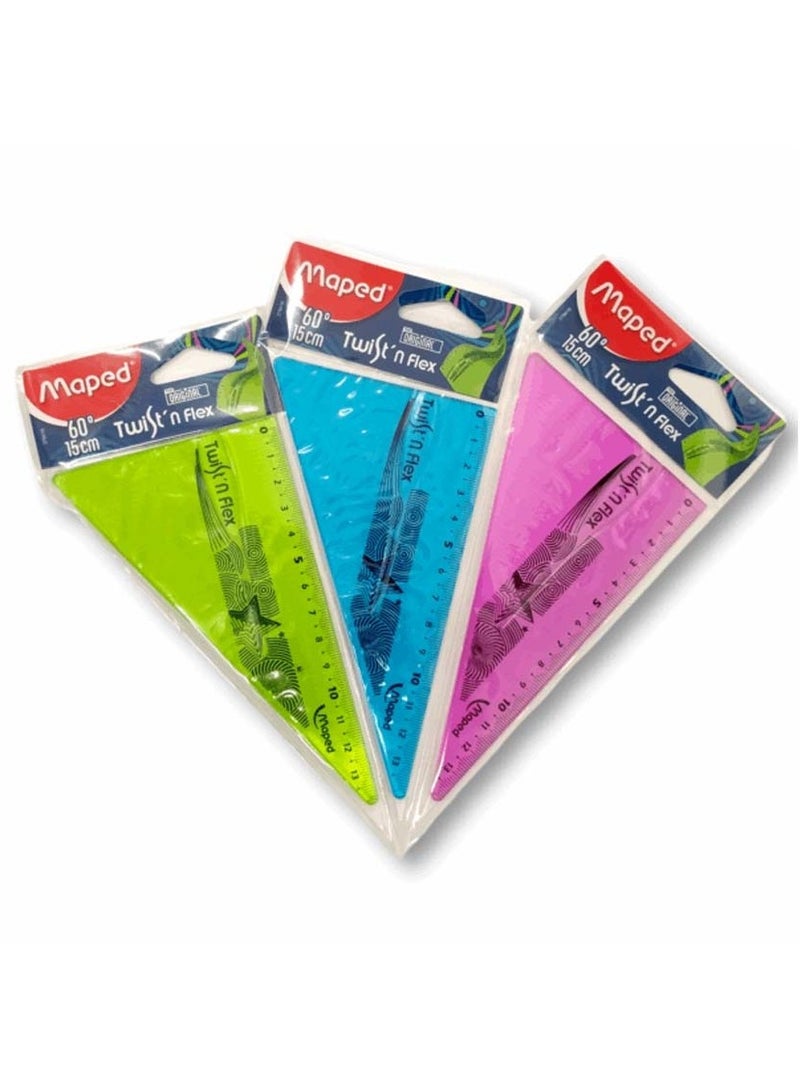 Maped 60 Degree "Twist'N" Flex Set Square - Multicolor - Image 4