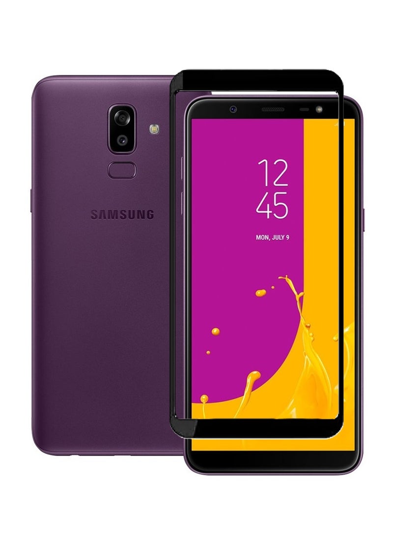 AINA Tempered Glass Screen Protector 5D Designed For Samsung Galaxy J8 Full Glue Edge to Edge Full Screen Coverage And Bubble Free - Image 1
