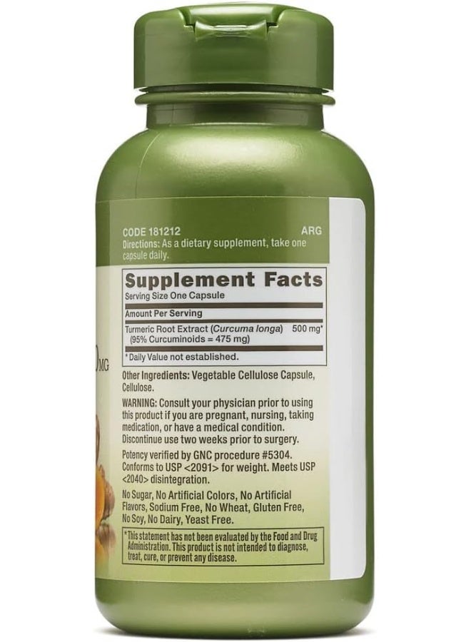 GNC Herbal Plus Turmeric Curcumin 500 Mg - Image 2