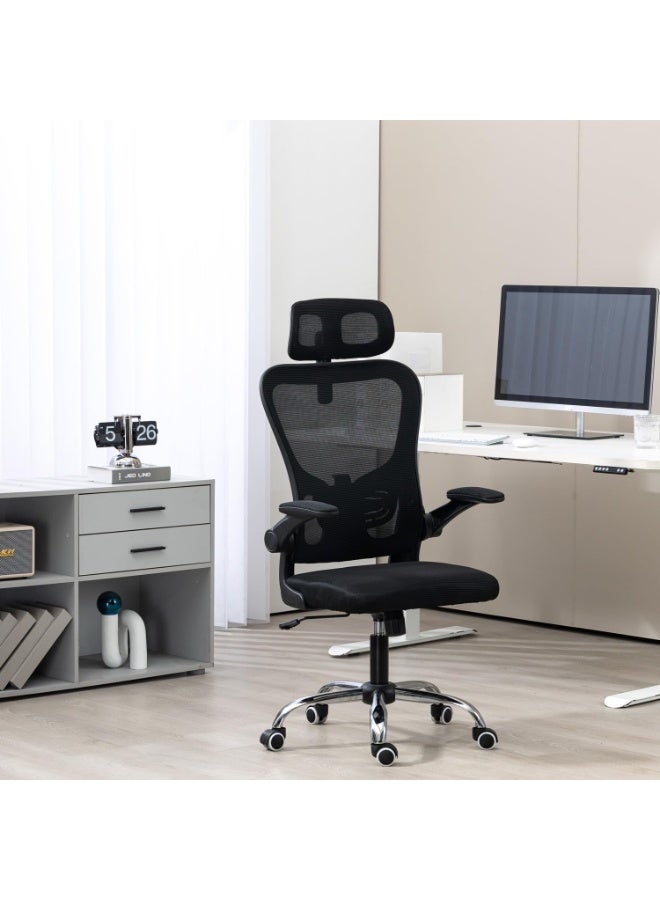 NZONE STORE Height-adjustable swivel mesh office chair made of a blend of foam and fiber - Image 1