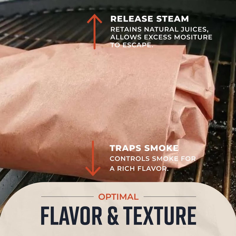 Bryco Goods Pink Butcher Paper Roll - 2 Pack of 18 Inch x 175 Feet Rolls - Food Grade Peach Wrapping Paper for Smoking Meat of all Varieties - Made in USA - Image 3