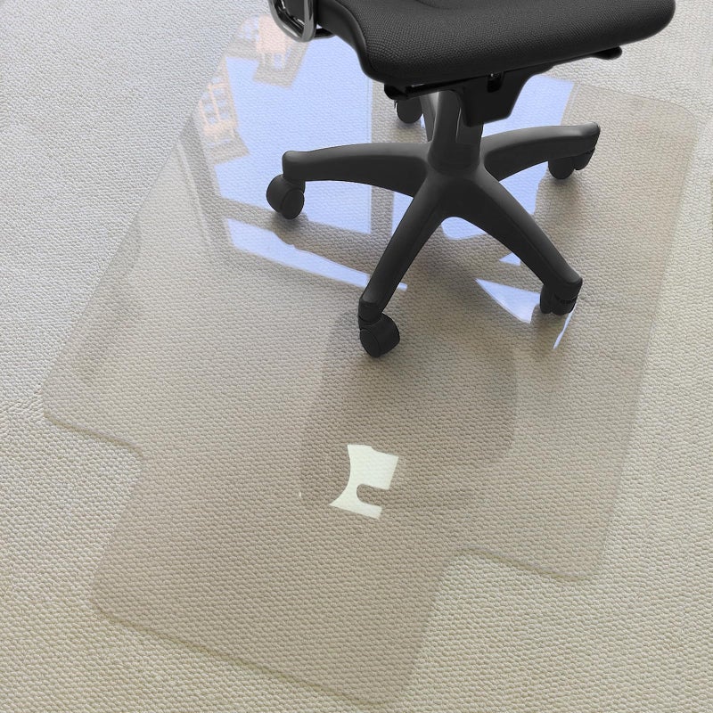 Kuyal 1/5" Thick Office Chair Mat, 36" x48" with Lip Heavy Duty Hard Computer Chair Mat, Under Desk Protector Carpeted Floors Mats, Easy Chair Movement, Can be Used on Carpet or Hard Floor, Ship Flat - Image 1