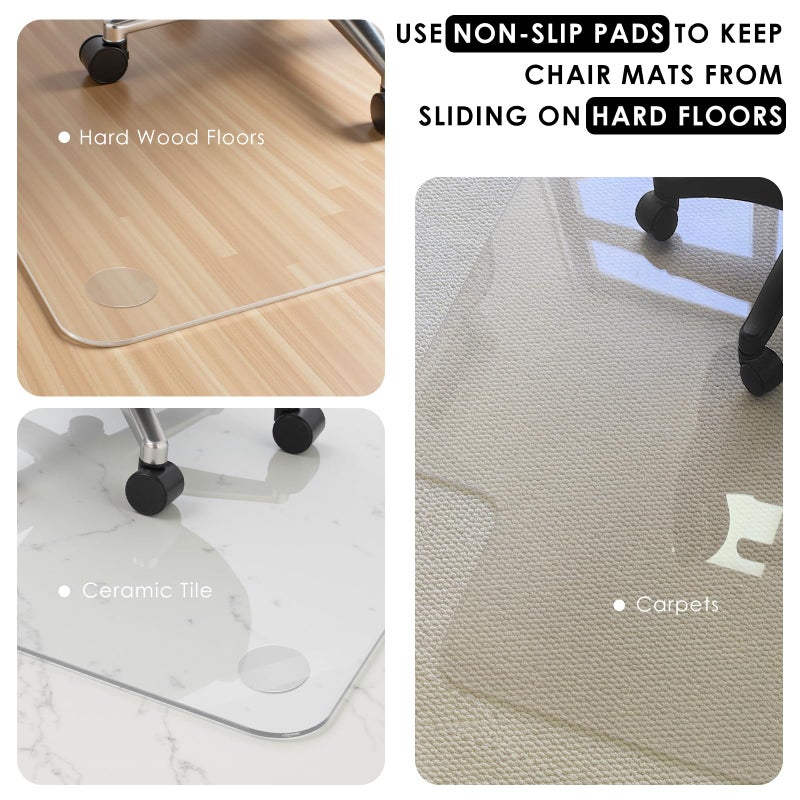 Kuyal 1/5" Thick Office Chair Mat, 36" x48" with Lip Heavy Duty Hard Computer Chair Mat, Under Desk Protector Carpeted Floors Mats, Easy Chair Movement, Can be Used on Carpet or Hard Floor, Ship Flat - Image 4