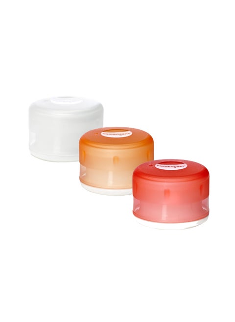 humangear GoTubb | Hard Container | Easy Open | Food-Safe Material  Clear/Orange/Red  Small