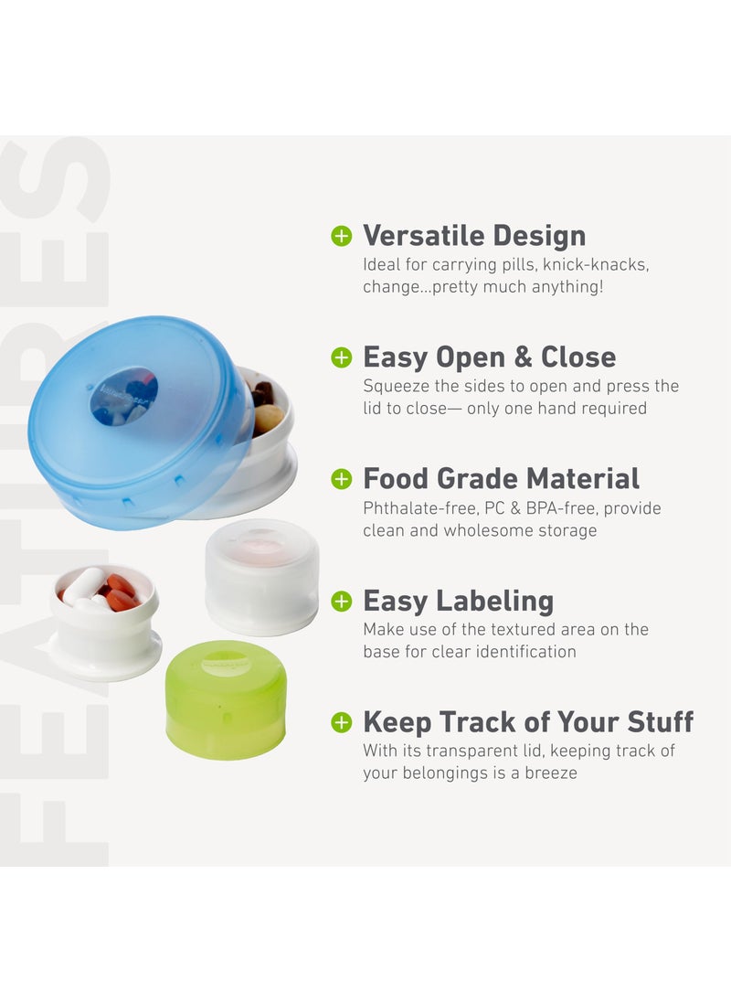 humangear GoTubb | Hard Container | Easy Open | Food-Safe Material  Clear/Orange/Red  Small