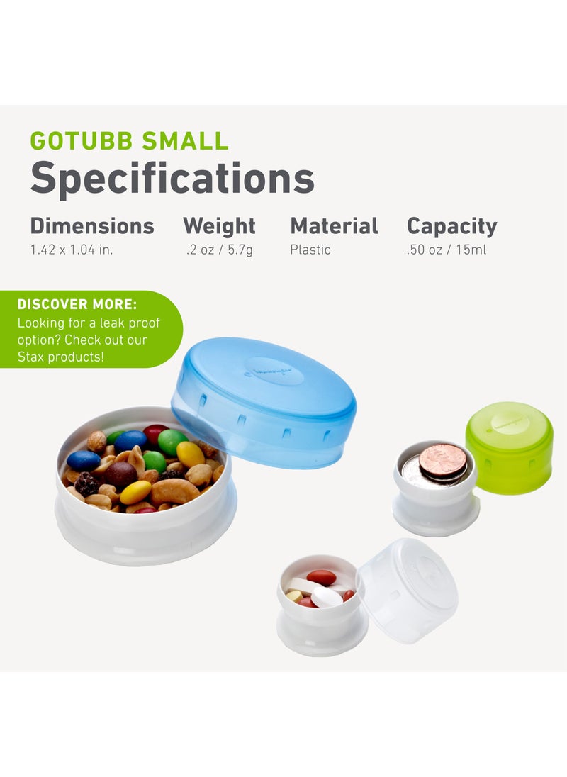 humangear GoTubb | Hard Container | Easy Open | Food-Safe Material  Clear/Orange/Red  Small