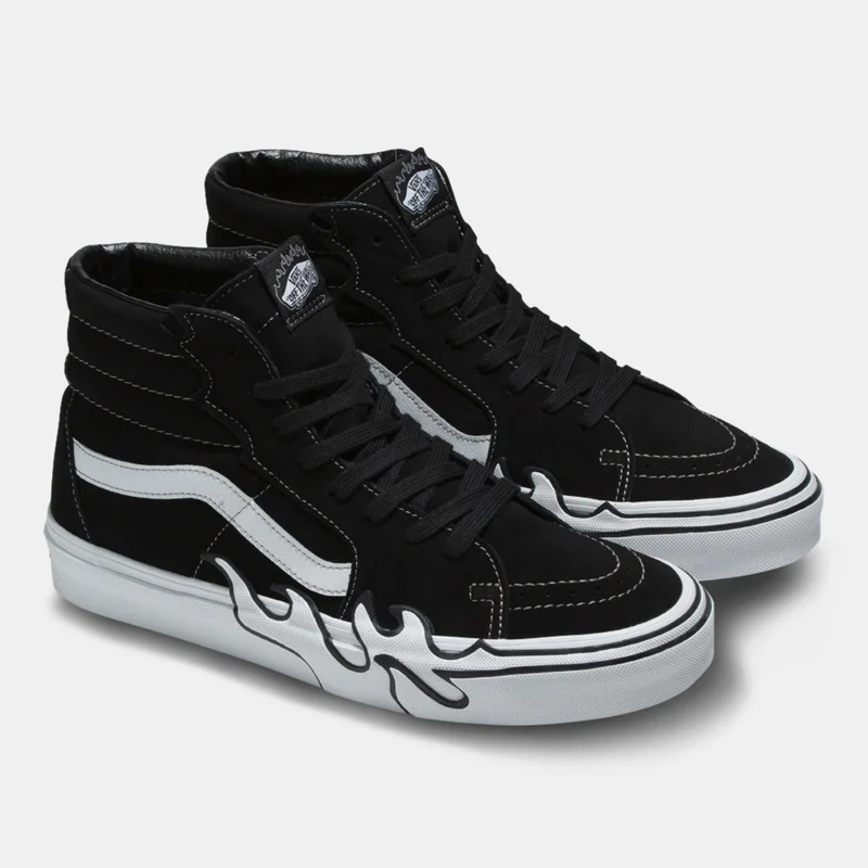 Vans Black / White Sk8-Hi Flame Unisex Shoes  | Best Price UAE